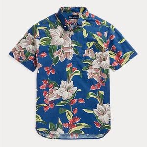 Ralph Lauren Custom Fit Floral Linen-Blend Shirt